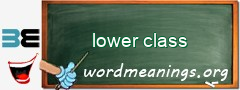 WordMeaning blackboard for lower class